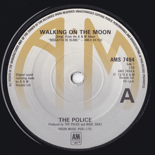 The Police – Walking On The Moon (1979, Vinyl) - Discogs