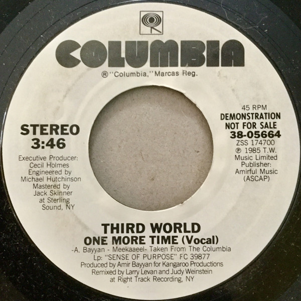 Third World – One More Time (1986, Picture Sleeve, Vinyl) - Discogs