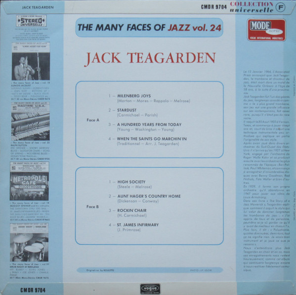 last ned album Jack Teagarden - The Many Faces Of Jazz Vol 24