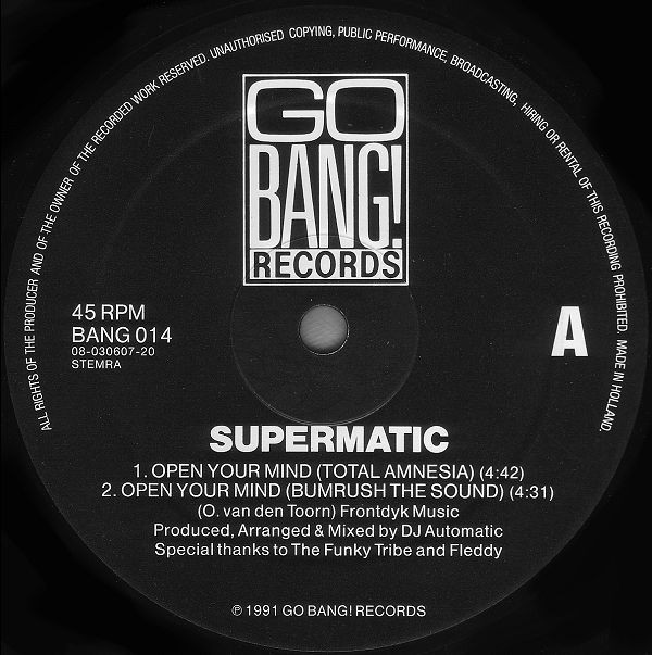 télécharger l'album Supermatic - Open Your Mind Othon