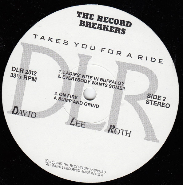 David Lee Roth – Takes You For A Ride (1987, Vinyl) - Discogs