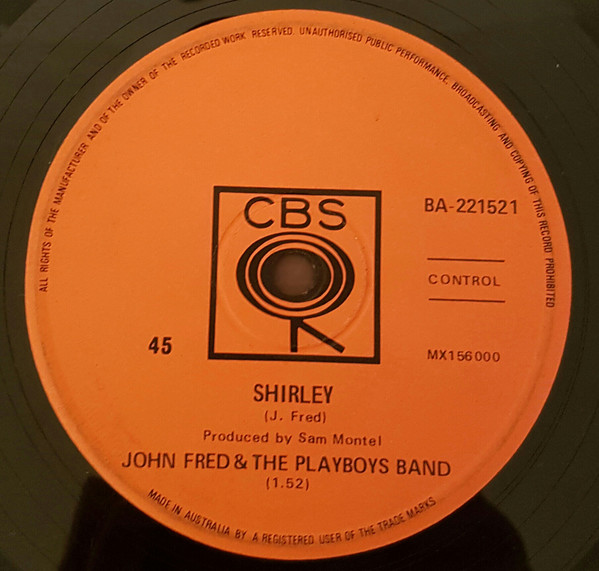 John Fred & His Playboy Band – Shirley (1968, Vinyl) - Discogs