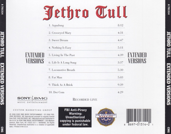 last ned album Jethro Tull - Extended Versions