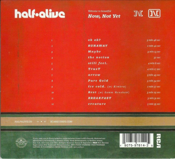 half•alive – Now, Not Yet (2019, CD) - Discogs