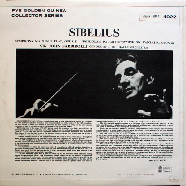last ned album Sibelius Sir John Barbirolli Conducting The Halle Orchestra - Symphony No 5 In E Flat Opus 82 Pohjlas Daughter Symphonic Fantasia Opus 49