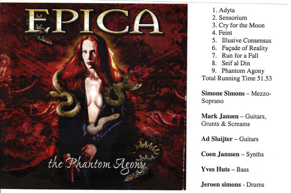 Epica - The Phantom Agony | Releases | Discogs