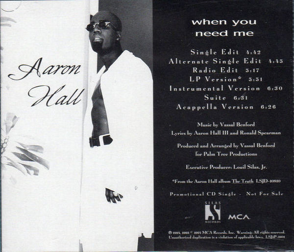 Aaron Hall – When You Need Me (1994