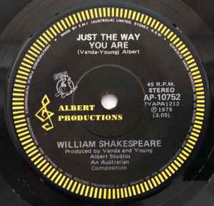 William Shakespeare (2) - Just The Way You Are / On Saturday Night album cover