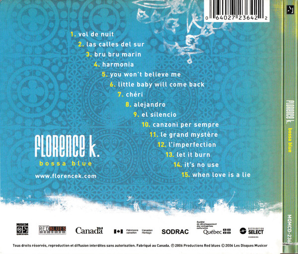 Florence K. - Bossa Blue | Musicor (MQMCD-2364) - 2