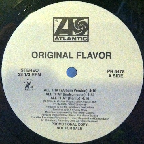 Original Flavor – All That / Hit (1993, Vinyl) - Discogs