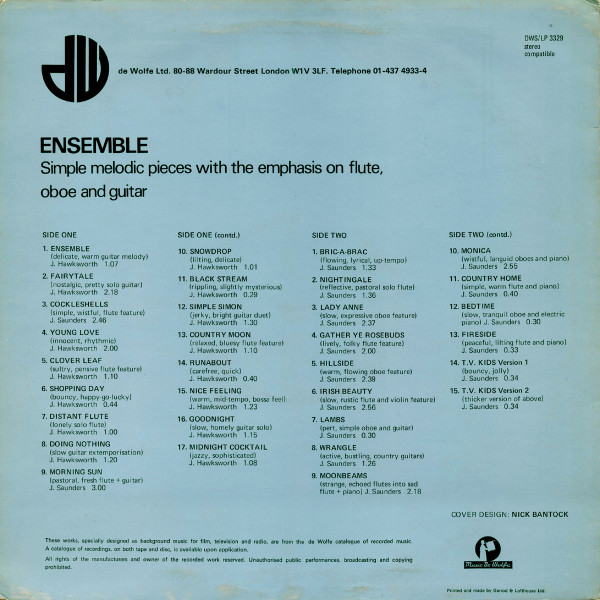 ladda ner album Johnny Hawksworth John Saunders - Ensemble