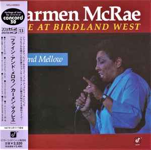 Обложка альбома Fine And Mellow - Live At Birdland West от Carmen McRae