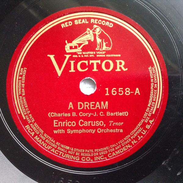 Enrico Caruso A Dream For You Alone 1940 Shellac Discogs