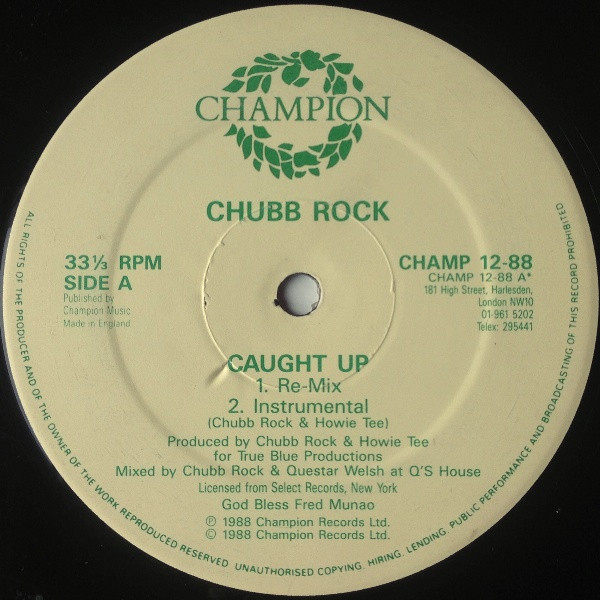 Chubb Rock – Caught Up (1988, Vinyl) - Discogs