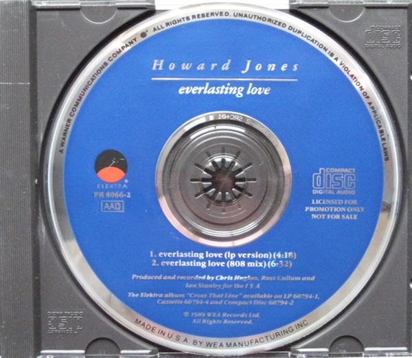 Howard Jones Cd Promocional De Amor Eterno 