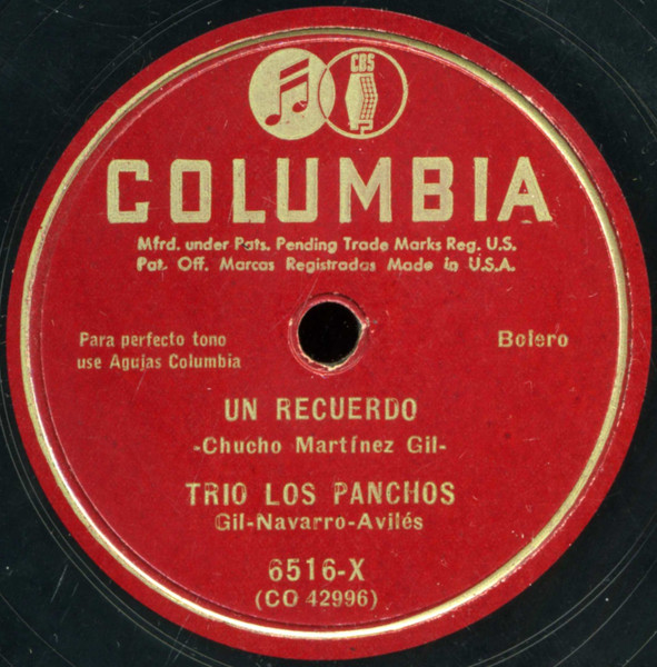 Trio Los Panchos – Un Recuerdo / Tu Bien Lo Sabes (Shellac