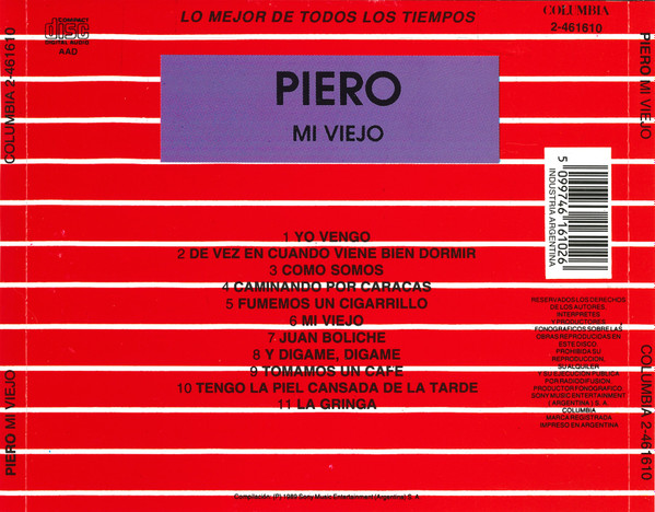 lataa albumi Piero - Mi Viejo Lo Mejor de Todos los Tiempos