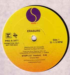 Erasure - Stop! album cover
