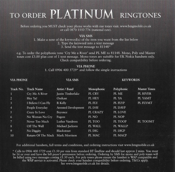 Album herunterladen Various - Platinum The Definitive RB Collection