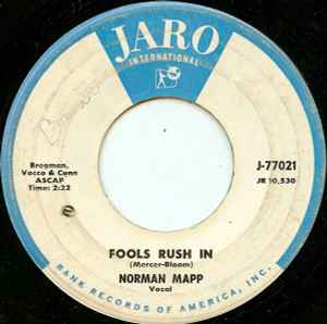 Norman Mapp - Fools Rush In album cover