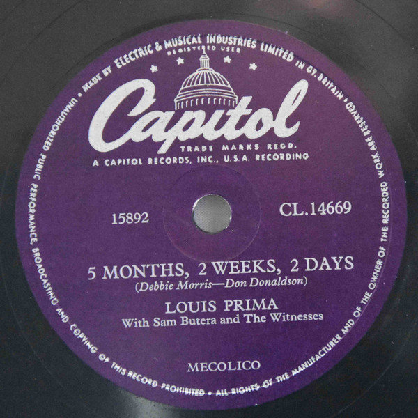 Louis Prima With Sam Butera And The Witnesses – Che La Luna (Vinyl) -  Discogs