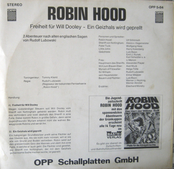 baixar álbum Rudolf Lubowski - Robin Hood Freiheit Für Will Dooley