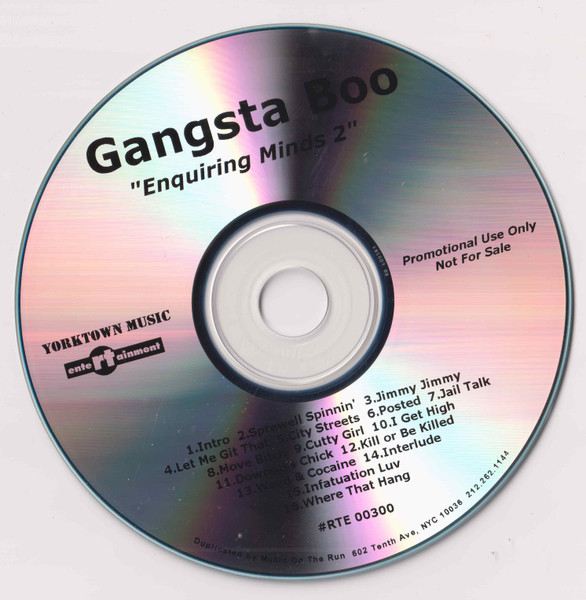 Gangsta Boo – Enquiring Minds 2 (CDr) - Discogs