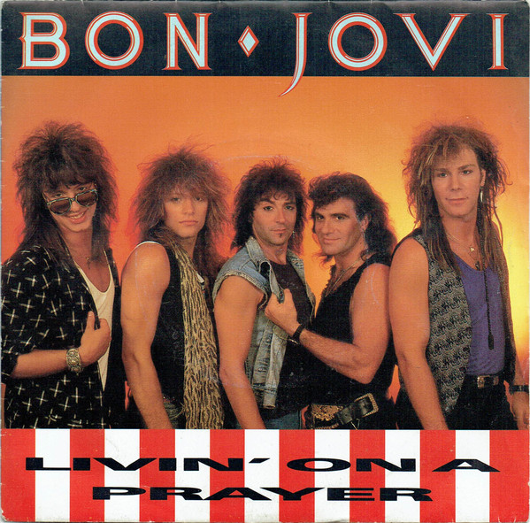 Bon Jovi – Livin' On A Prayer (1986, Silver Injection Labels, Vinyl