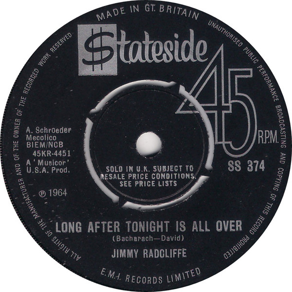 Jimmy Radcliffe – Long After Tonight Is All Over (1965, Vinyl) - Discogs