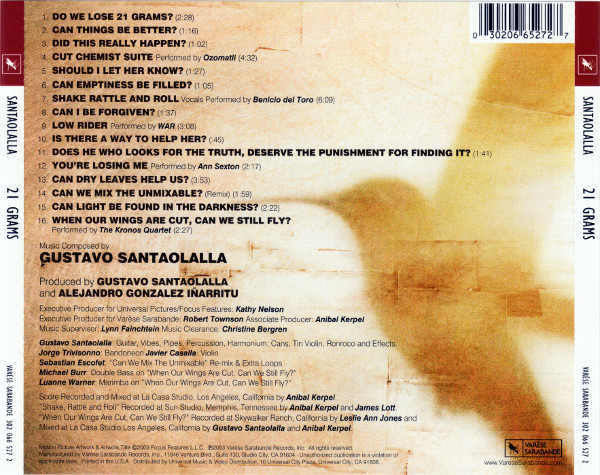 Album herunterladen Gustavo Santaolalla - 21 Grams Original Motion Picture Soundtrack