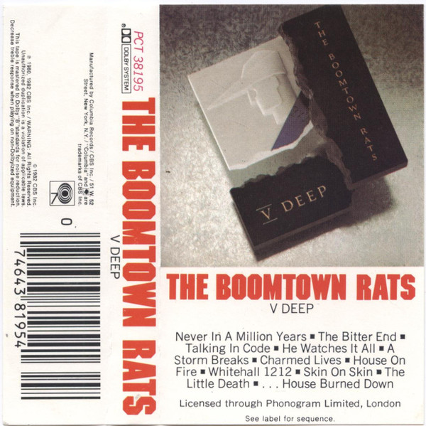 The Boomtown Rats – V Deep (Cassette) - Discogs