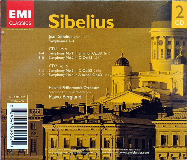 lataa albumi Sibelius, Paavo Berglund, Helsinki Philharmonic Orchestra - Sibelius Symphonies 1 4