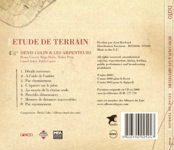 lataa albumi Denis Colin & Les Arpenteurs - Etude De Terrain