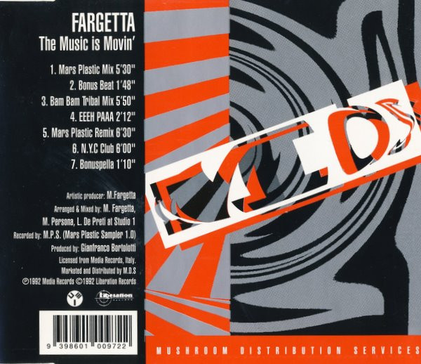 Fargetta – The Music Is Movin' (1992, CD) - Discogs