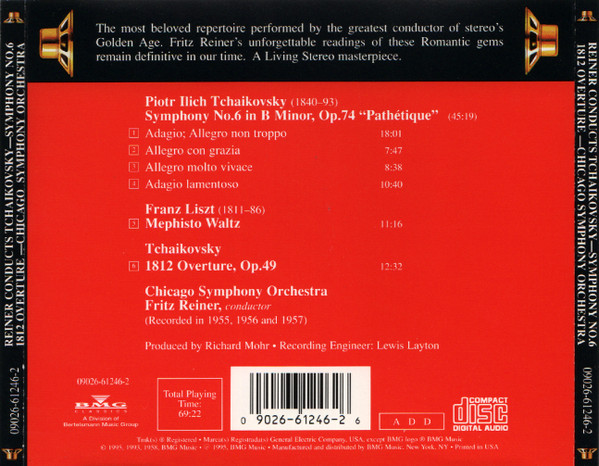 ladda ner album Download Reiner Conducts Tchaikovsky, Chicago Symphony Orchestra - Symphony No 6 Op 71 Pathetique 1812 Overture album