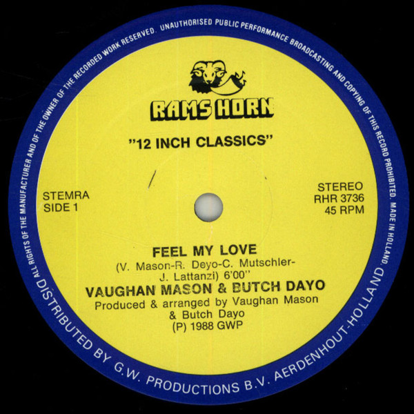 Vaughan Mason & Butch Dayo – Feel My Love (1988, Vinyl) - Discogs