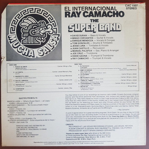 baixar álbum El Internacional Ray Camacho - Mucha Salsa