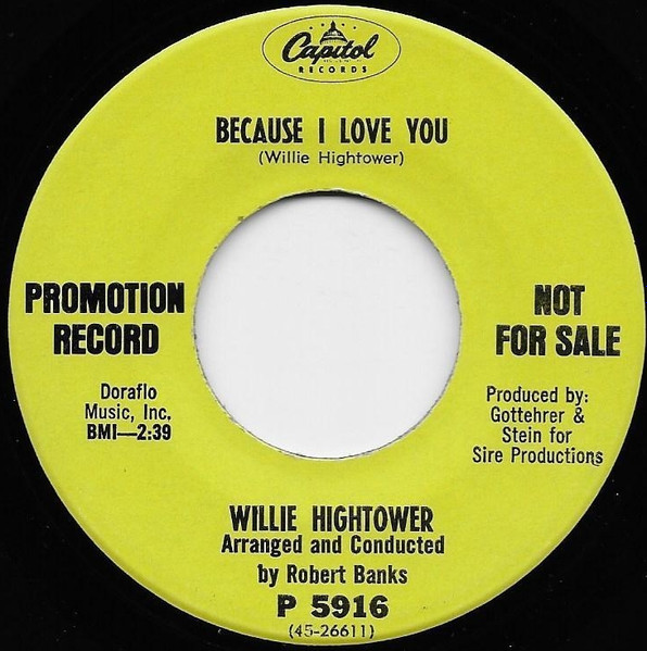 Willie Hightower – Because I Love You (1967, Vinyl) - Discogs