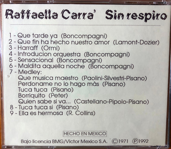 descargar álbum Raffaella Carrà - Sin Respiro