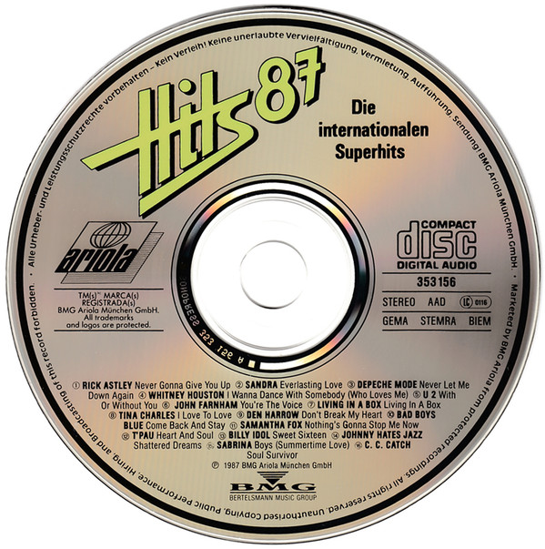 descargar álbum Various - Hits 87 Die Internationalen Superhits