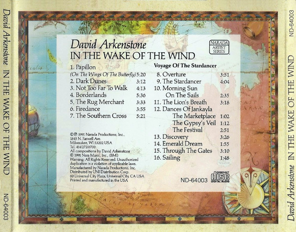 David Arkenstone - In The Wake Of The Wind | Narada Artist Series (ND-64003) - 2