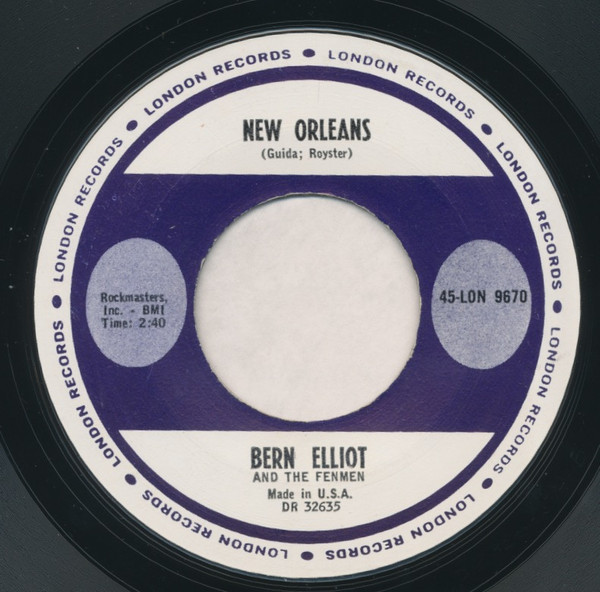 Bern Elliott And The Fenmen – New Orleans (1964, Vinyl) - Discogs