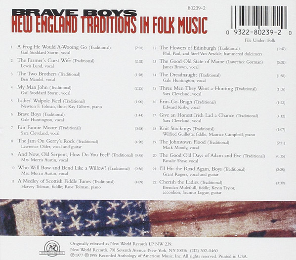 Album herunterladen Various - Brave Boys New England Traditions In Folk Music
