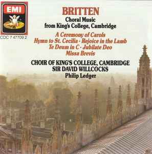 Benjamin Britten - Choral Music From King's College, Cambridge album cover
