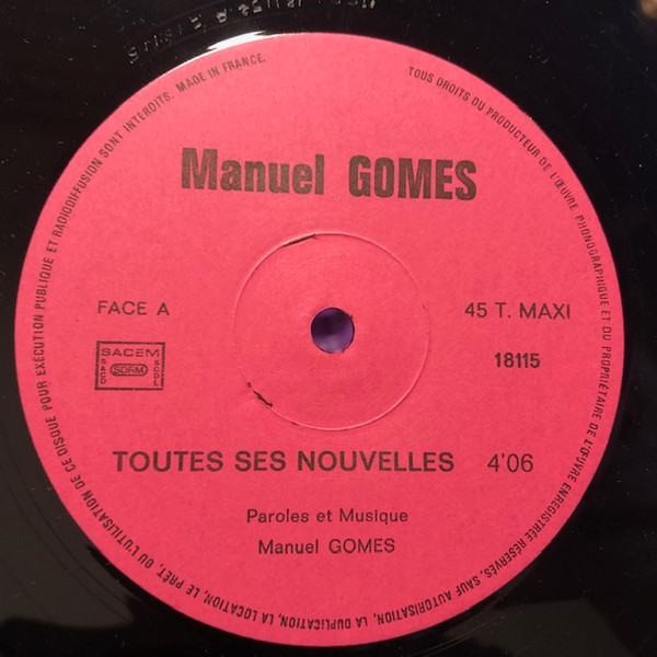 lataa albumi Manuel Gomes - Toutes ces NouvellesJe Viens de Loin
