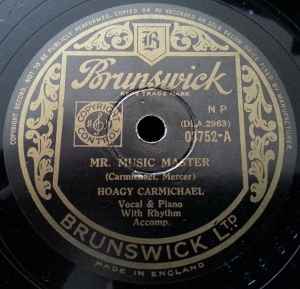 Hoagy Carmichael – Mr. Music Master / Hong Kong Blues (Shellac) - Discogs