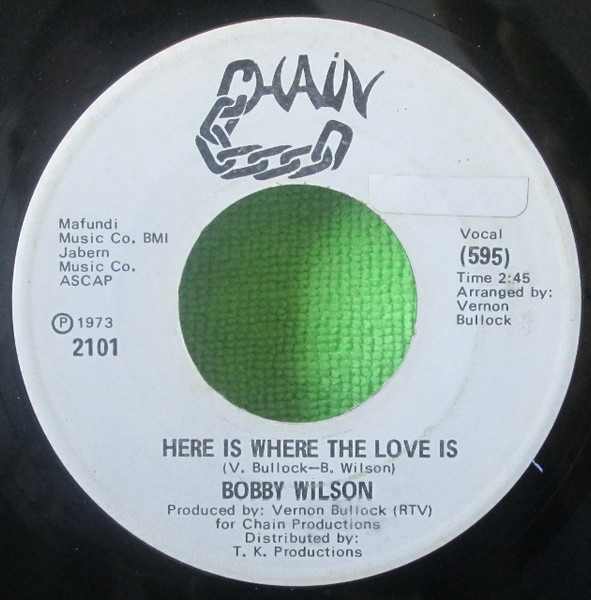 Bobby Wilson – Here Is Where The Love Is (1973, Vinyl) - Discogs