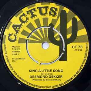 Desmond Dekker - Sing A Little Song album cover