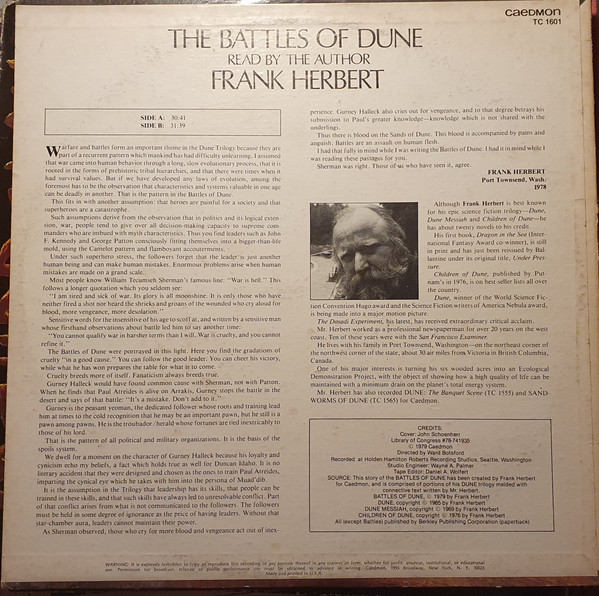 baixar álbum Frank Herbert - The Battles Of Dune