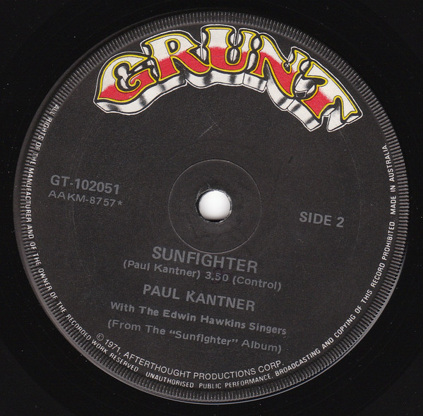 Paul Kantner, Grace Slick – Sunfighter (1972, Vinyl) - Discogs